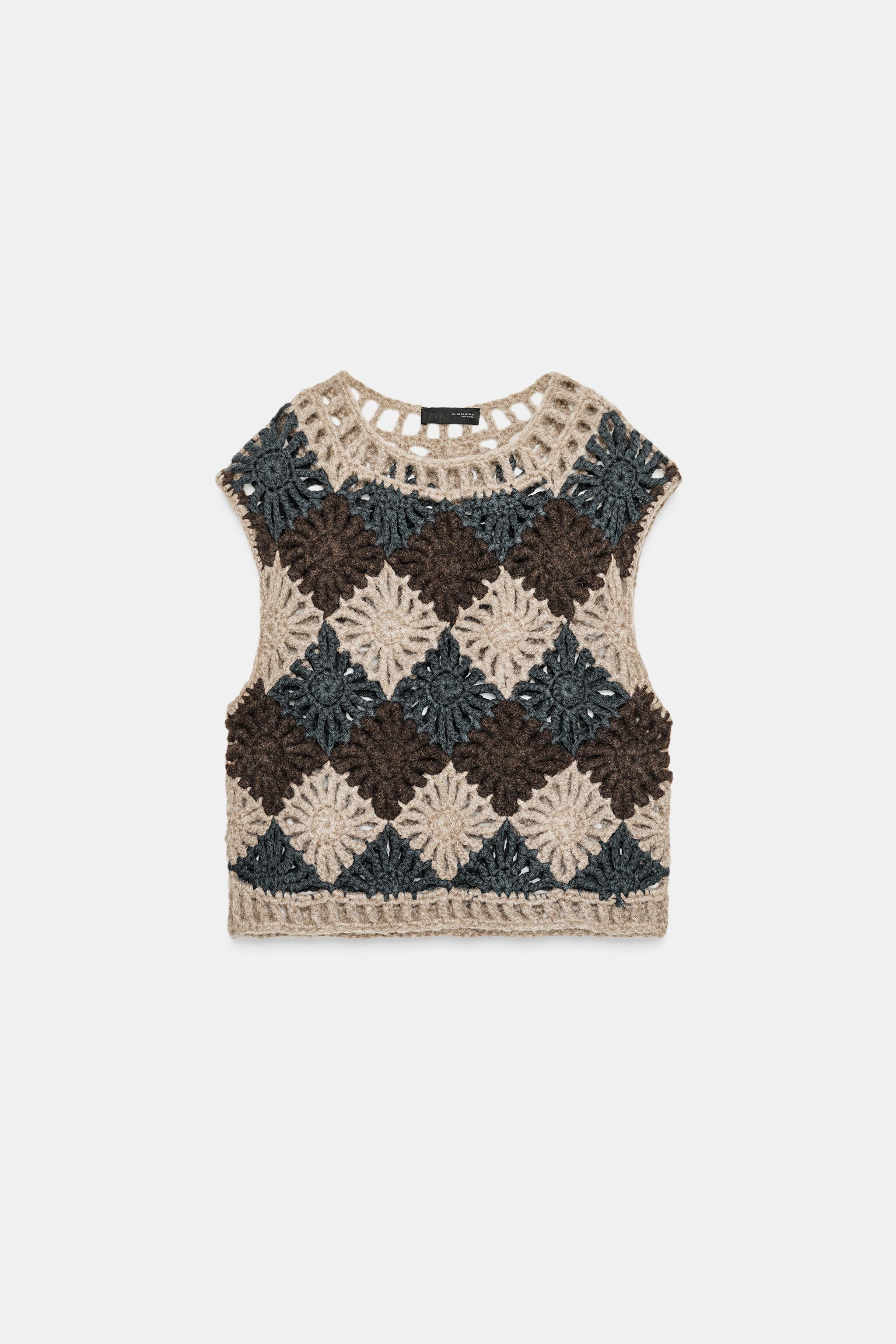 CROCHET KNIT JUMPER VEST